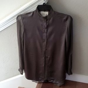 Illia semi-sheer silk blouse